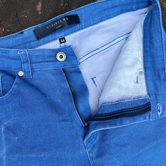 Vie Riche Baroque Print Denim Pants size 34 - Picture 6 of 10